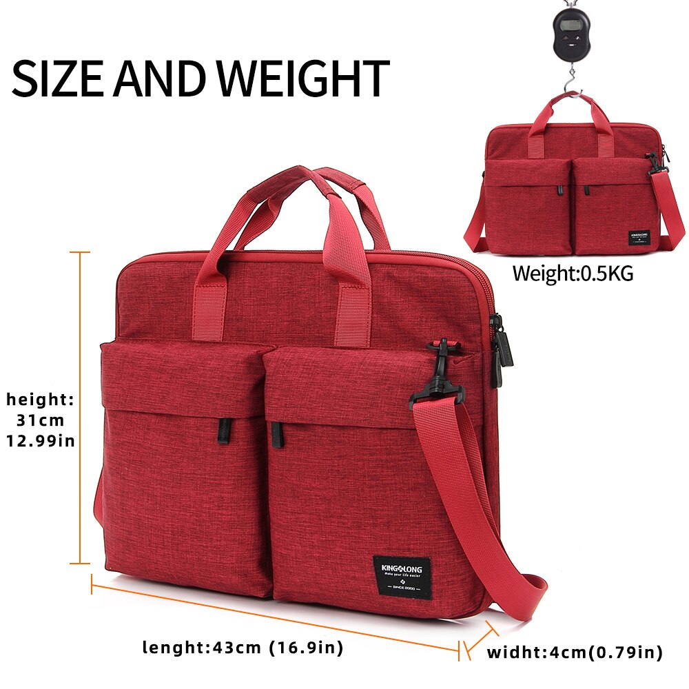 Kingslong messenger bags voor dames 15 17 inch crossbody tas casual schoudertas zakelijk voor laptoptas met handvat