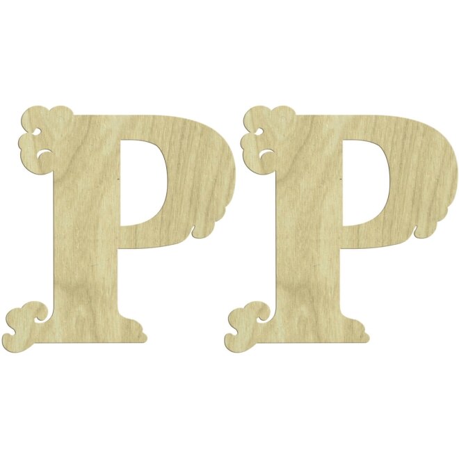 KD237 Brief P 2li Set Houten Pakket Ornament, Kan Worden Geschilderd Hout Ornament