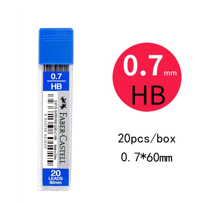 20 st/flaska 0.5/0.7mm automatisk blyertspenna 2b/ hb utbyteskärna elev skriva konst skiss ritning leverans skolpapper: Hb 0.7mm