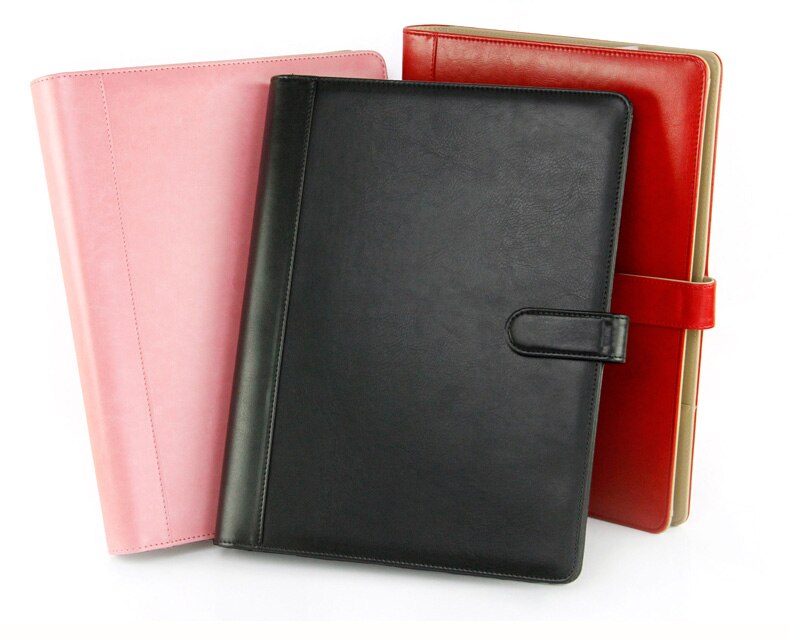 Luksusowy Organizer notatnik A4 klamra segregator Folder torba na dokumenty teczki z kalkulatorem notatnik artykuły papiernicze