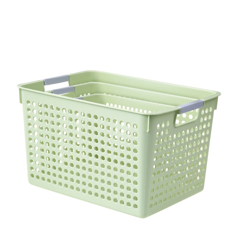 JOYBOS Sundries Storage Basket Plastic Storage Basket Bath Basket Kitchen Table Organize Rectangular Snack Toy Storage Box JBS65: Green / M 31x21x17.5