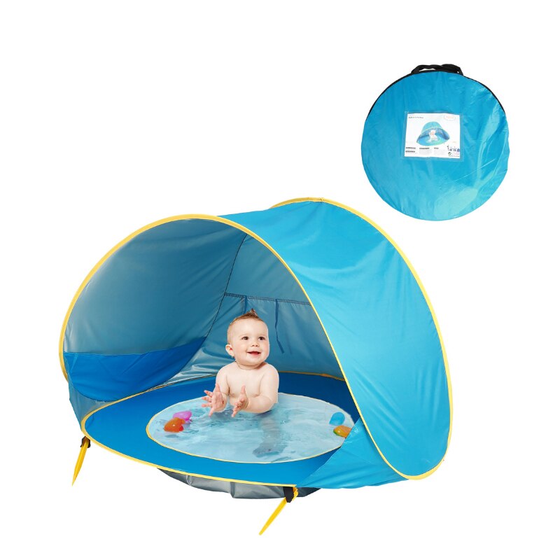 Gioco al coperto all'aperto bambini bambini tende Pop-Up casa con cortile giardino tenda pieghevole strisciante ragazzi ragazze giocano palla da biliardo regalo: baby beach tent