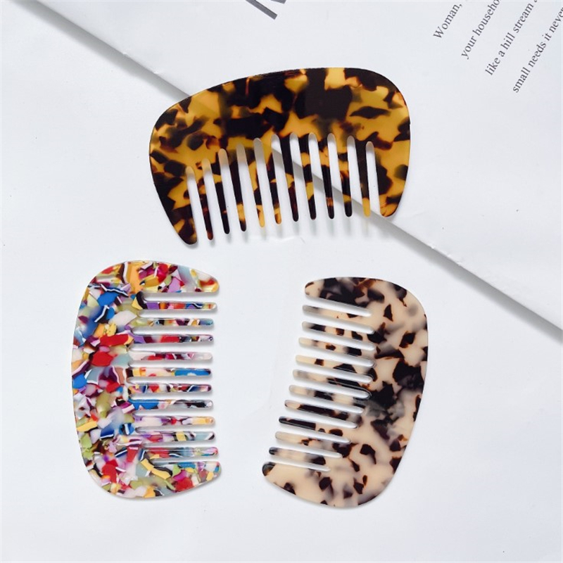 Peine de bolsillo para peluquería, placa de acetato Vintage coreana, Mini peines compactos antiestáticos, cómodos