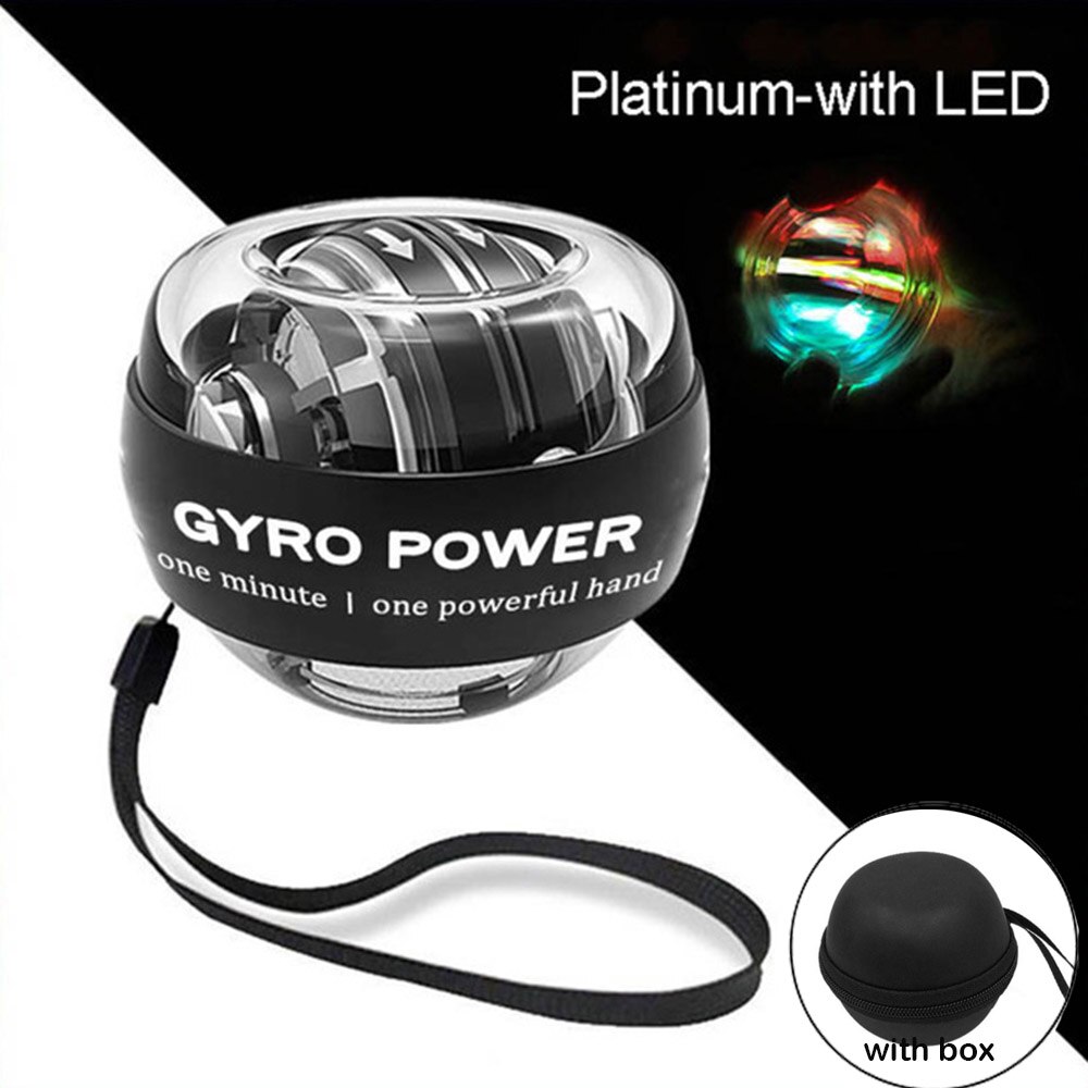 Strengthener Force Power Wrist Ball Gyroscope Spinning Wrist Rotor Gym Hand grip Exerciser Gyro Fitness Ball Muscle Relax: Deep Blue