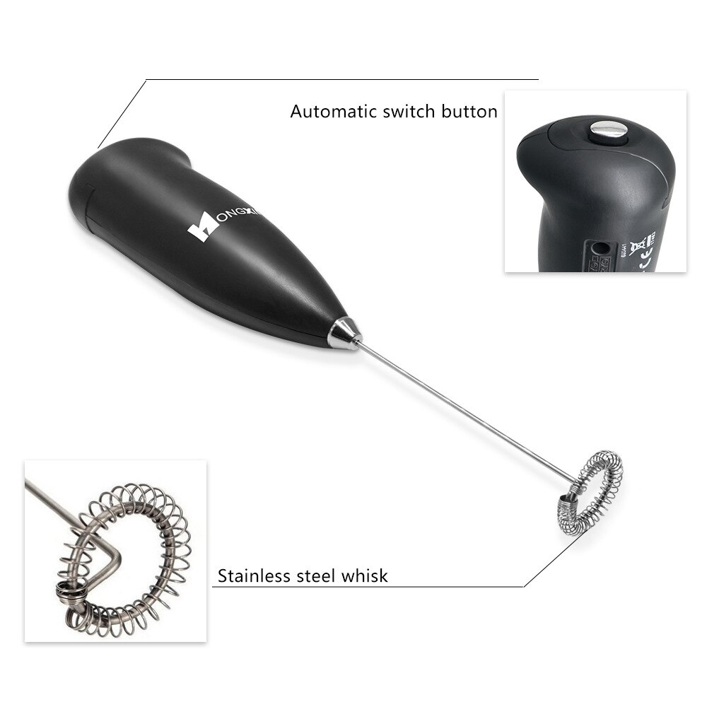 Elektrische Melkopschuimer Schuim Maker Handheld Keuken Mixer Voor Ei Latte Cappuccino Chocolade Koffie Tool Keuken Accessoires