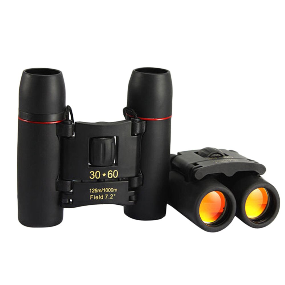 30x60 Folding Compact Zoom Binoculars Low Light Night Outdoor Telescope High Definition 1000M Long Range Binoculars