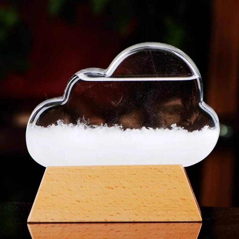 1 Pièces Baromètre Goutte Tempête Verre En Forme de Nuage Tempête Verre Bouteille de Station Météo De Bureau Météo Predictor Décor