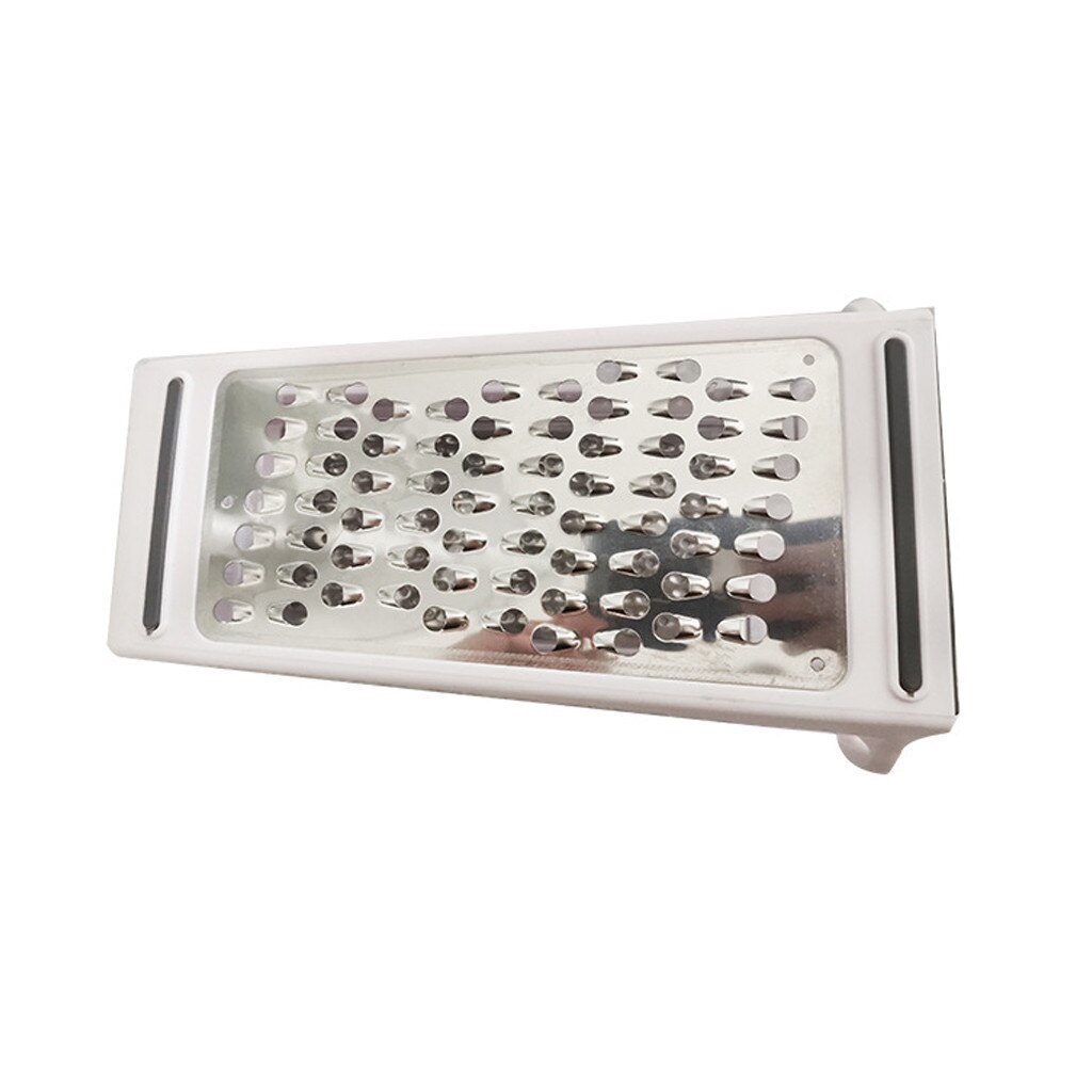 Caja Ralladora de queso, cortador y triturador de acero inoxidable de 2 lados para quesos, rallador de verduras, zanahorias, repollo, herramienta de cocina
