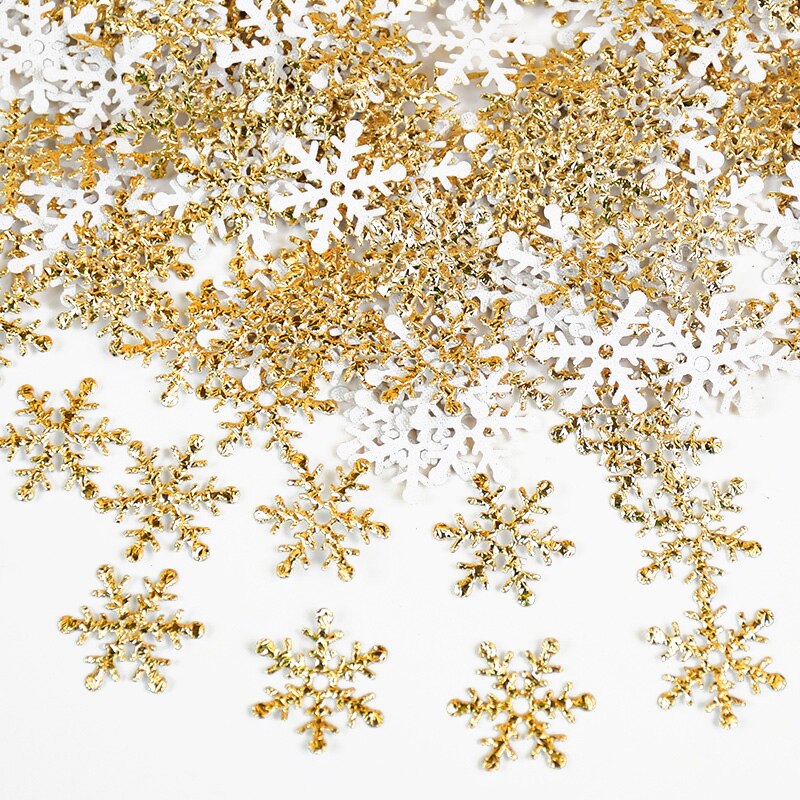 300Pcs Vrolijk Kerstfeest Sneeuwvlokken Confetti Kerst Muur Art Snowflake Wedding Party Winter Decor Nieuwjaar Versierd: C03