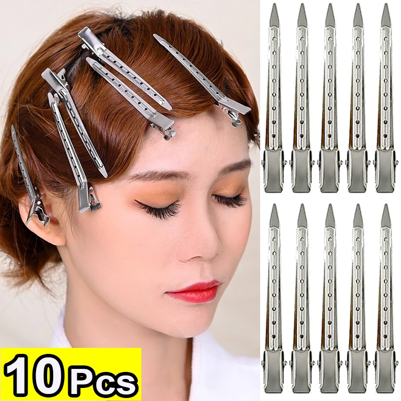 Pinzas de Metal para el cabello para estilismo, seccionamiento, salón , horquillas, raíz del cabello, herramientas de Clip esponjosas DIY, accesorios para el cabello