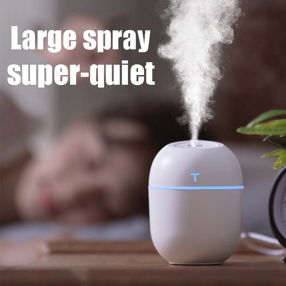 Ultrasone luchtbevochtiger, 220ml essentiële olie diffuser voor thuis, auto, usb-nevelaar, mistmaker met led-nachtlampje