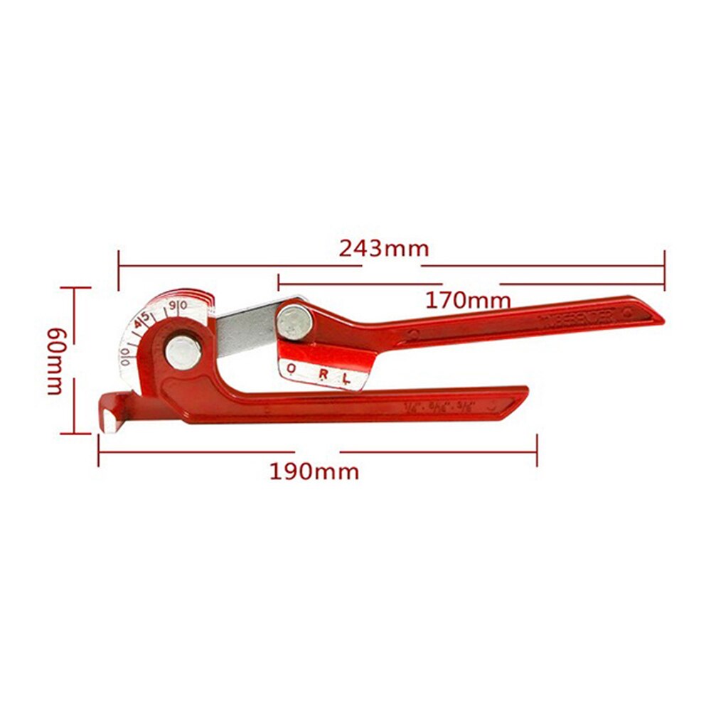 6mm/8mm/10mm Pipe Tube Bender Bending Tool Heavy Duty Tube Bender Tubing Bender Pliers Tube Manual Elbow Tool 90/180 Degre