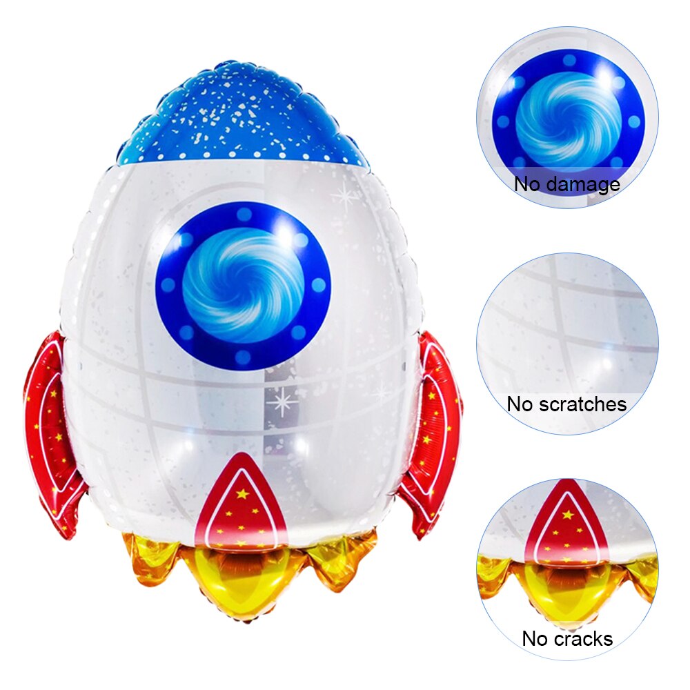 75PCS Outer Space Theme Birthday Party Decorations with Astronaut Spaceman Rocket Foil Balloons Banner Ribbon for Kids Boys