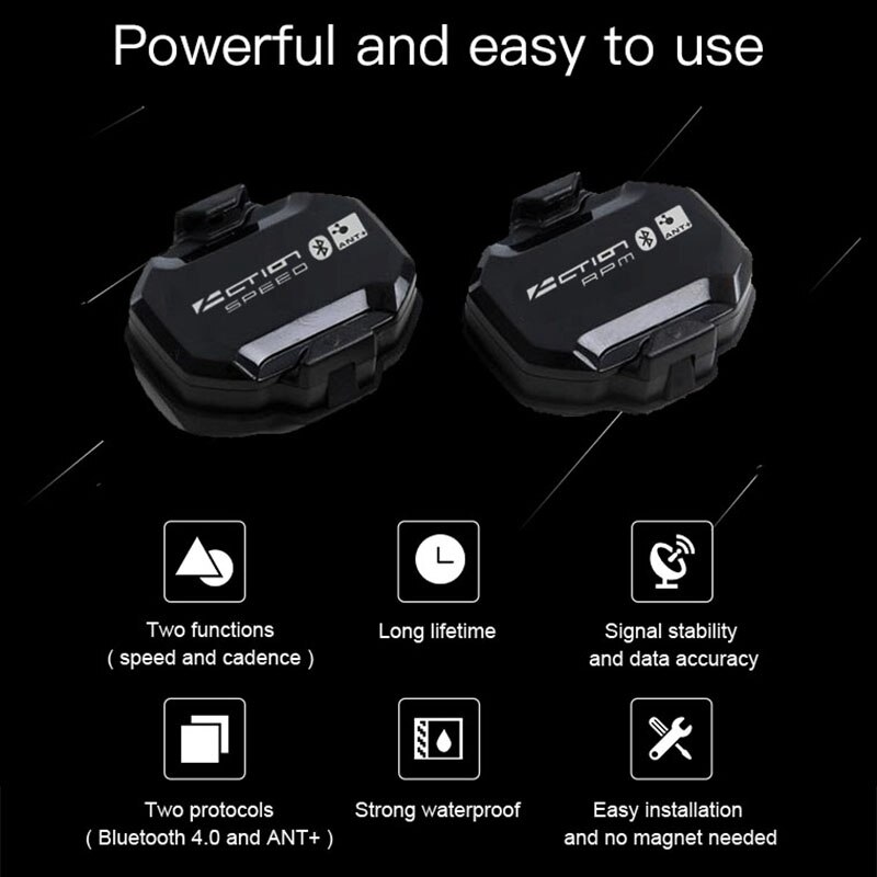 Capteur de vitesse et de Cadence de vélo d'action ANT + Bluetooth capteur de Cadence de vitesse sans fil compteur de vitesse d'ordinateur pour vélo