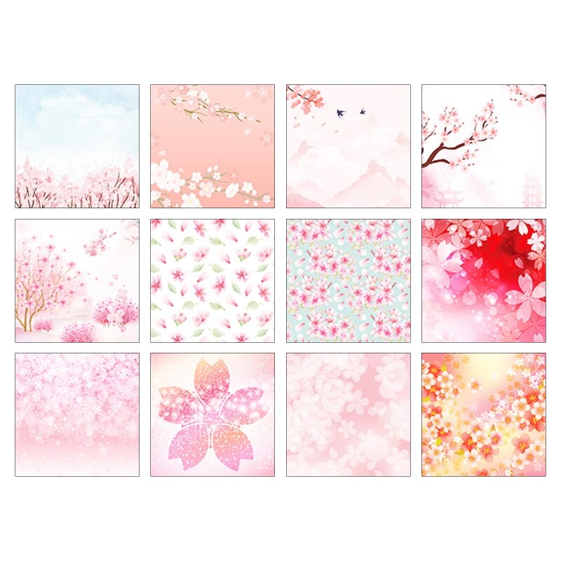 Origami Paper Double Sided Patterned 50 Sheets 15x15cm Square Folding Paper DIY Handcraft Kindergarten Material: F