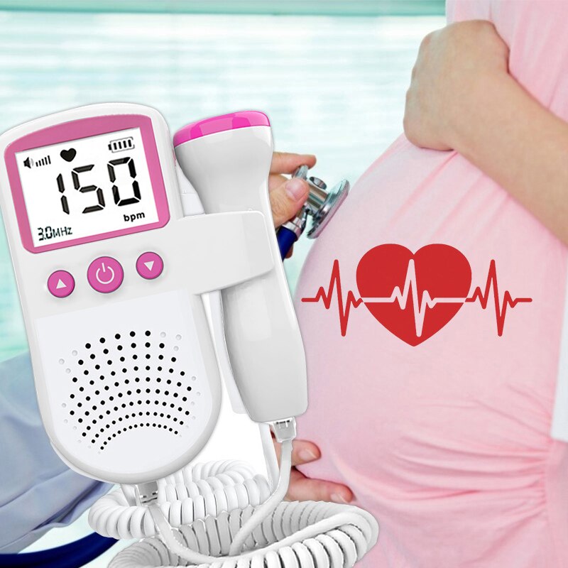 Ultrasound Doppler Fetal Heart Rate Monitor Home Fetal Heart Rate Monitor Stethoscope 3.0hz 9 weeks Fetal Heart Rate Monitor