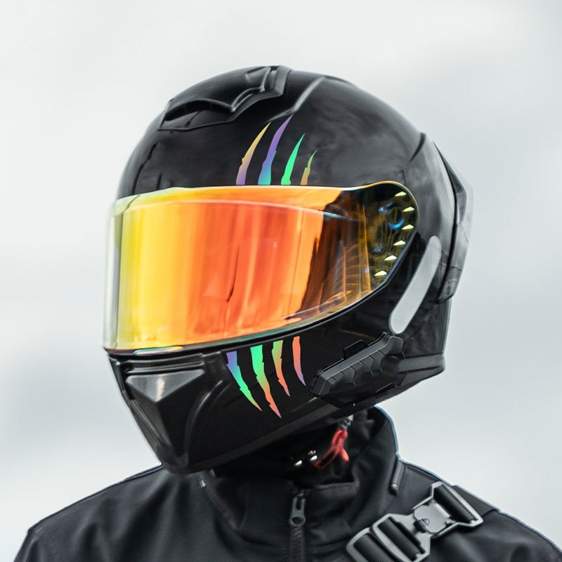 Pegatinas para casco de motocicleta, calcomanías creativas de vinilo con arañazos de garra de monstruo, impermeables, bricolaje, tanque de combustible de motocicleta, decoración corporal para Scooter