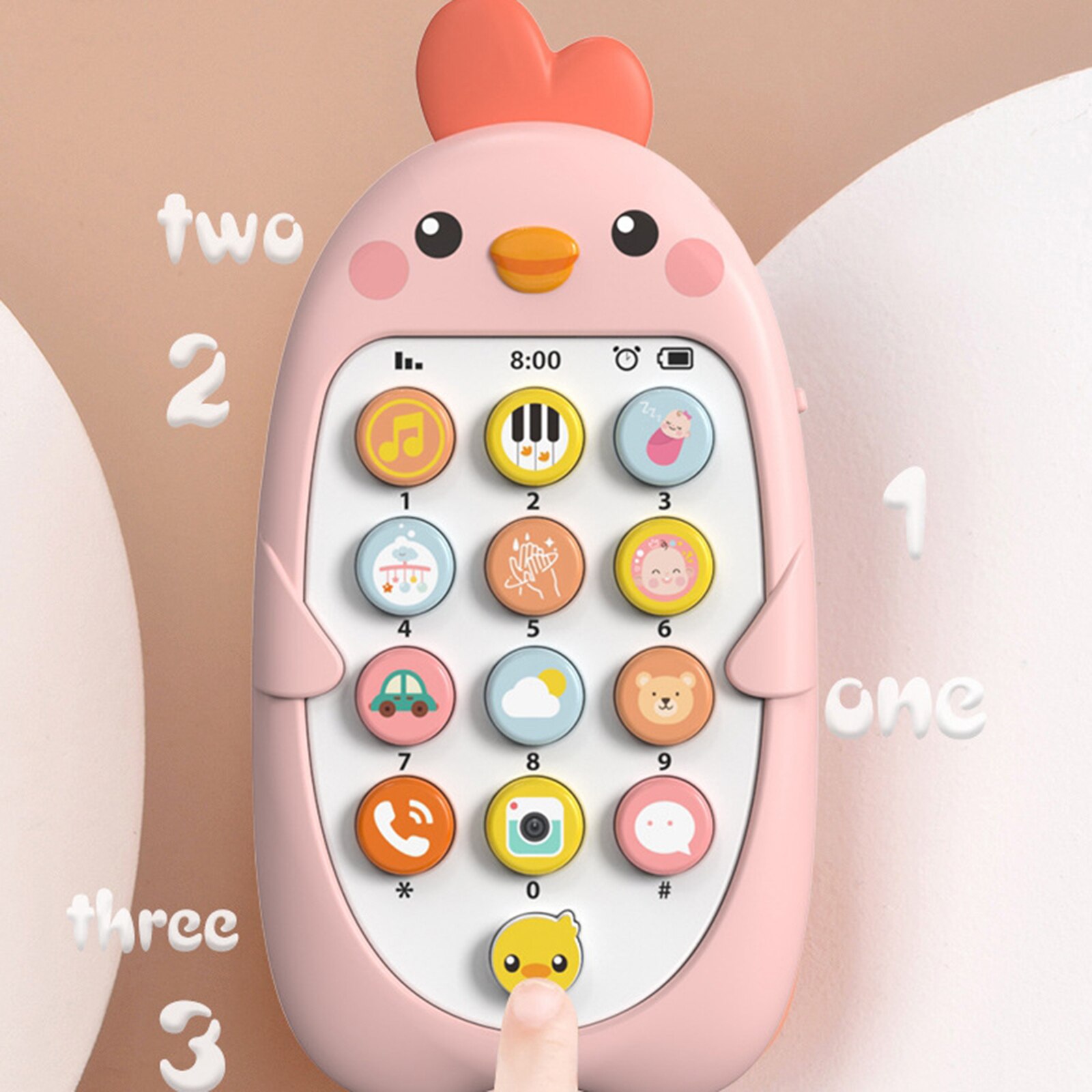 Baby Vroeg Leren Chick Muziek Mobiele Telefoon Speelgoed Voor Kinderen 6 + Maanden