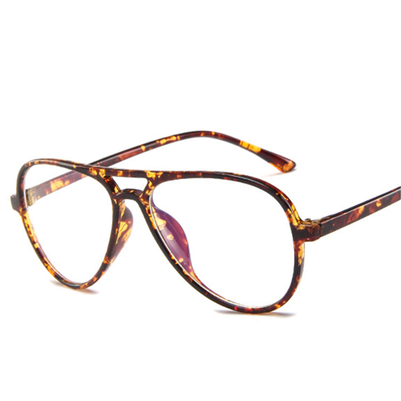 Oulylan Mannen Pilot Bril Frame Vrouwen Mode Bijziendheid Transparante Brillen Frames Mannelijke Computer Bril: leopard