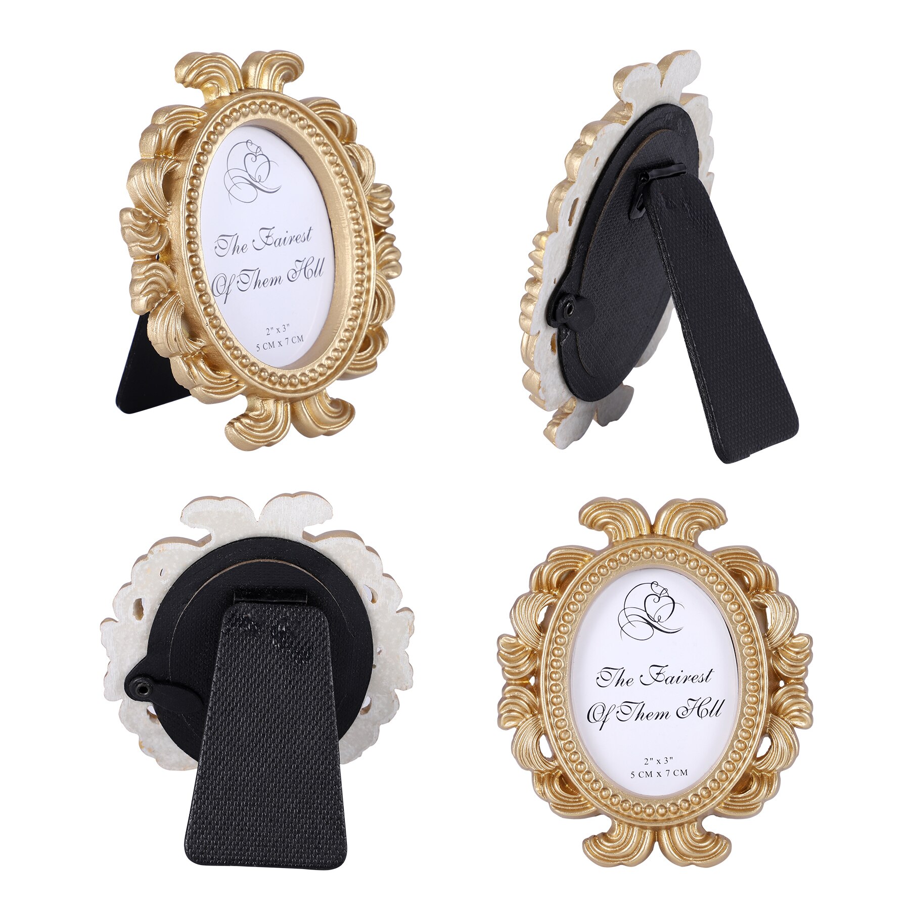 2 Stuks Mini Hars Ovale Fotolijst Wedding Baby Shower Party Verjaardag Gunstgift Souvenirs Plaats Kaarthouder