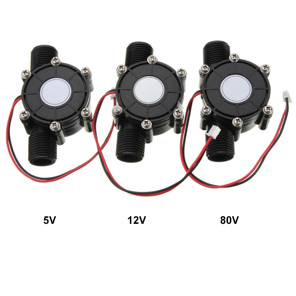 Microgenerador hidráulico de microgenerador hidráulico de CC de 80V/12V/5V y 10W, flujo de agua de grifo hidráulico DIY, motor generador de flujo de alta potencia