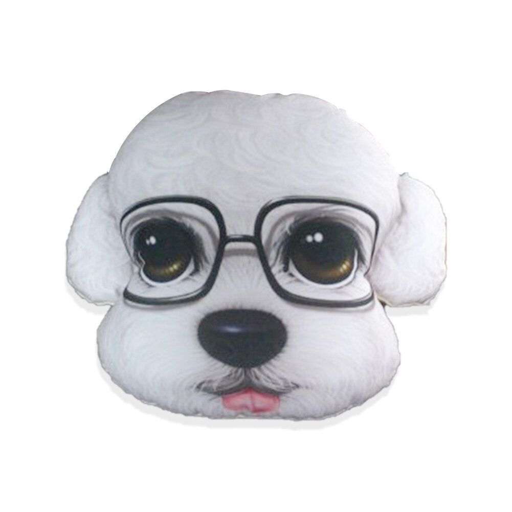 Appui-tête en forme d&#39;animal mignon pour voiture, coussin de cou et de tête de chien Cool, oreiller de taille avec noyau + coussins en charbon actif