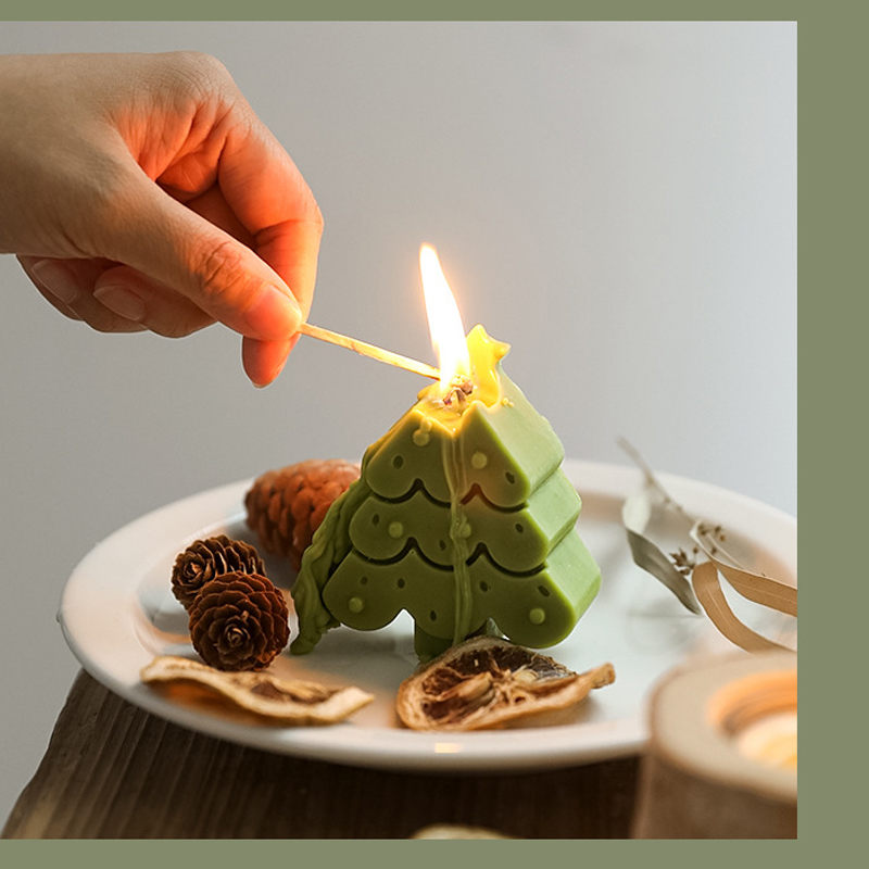 Kerstboom Geurkaars Boom Vorm Kaarsen Voor Kerst Woondecoratie Houden De Lucht Verse Desktop Ambachten U2