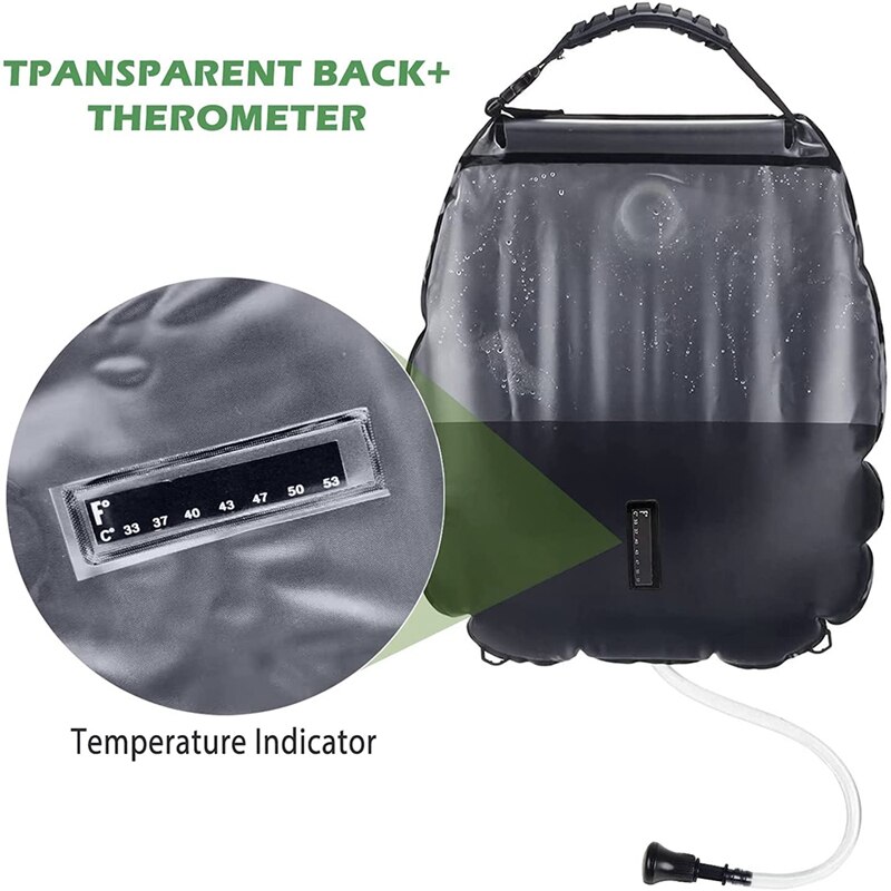 Solar Shower Camping Shower, 20L Camping Shower Bag Portable Outdoor Shower Solar Garden Shower Heating Solar Shower