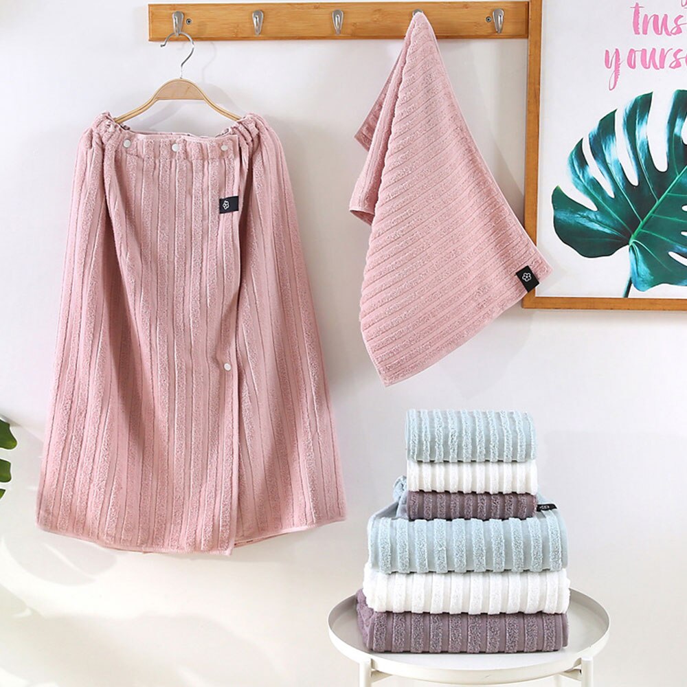 Wearable Cotton Bathrobe Woman Shower Female Soft Cute Bath Towel for Adults for Home Textiles Bath and Sauna Towels Bathroom
