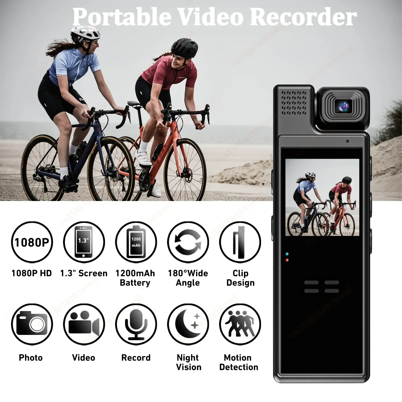 Xiaomi 8k hd mini actiecamera met wifi, 180 ° draaibare achterclip, ir-nachtzicht, sportcamera, reiscamera, fietser, videorecorder