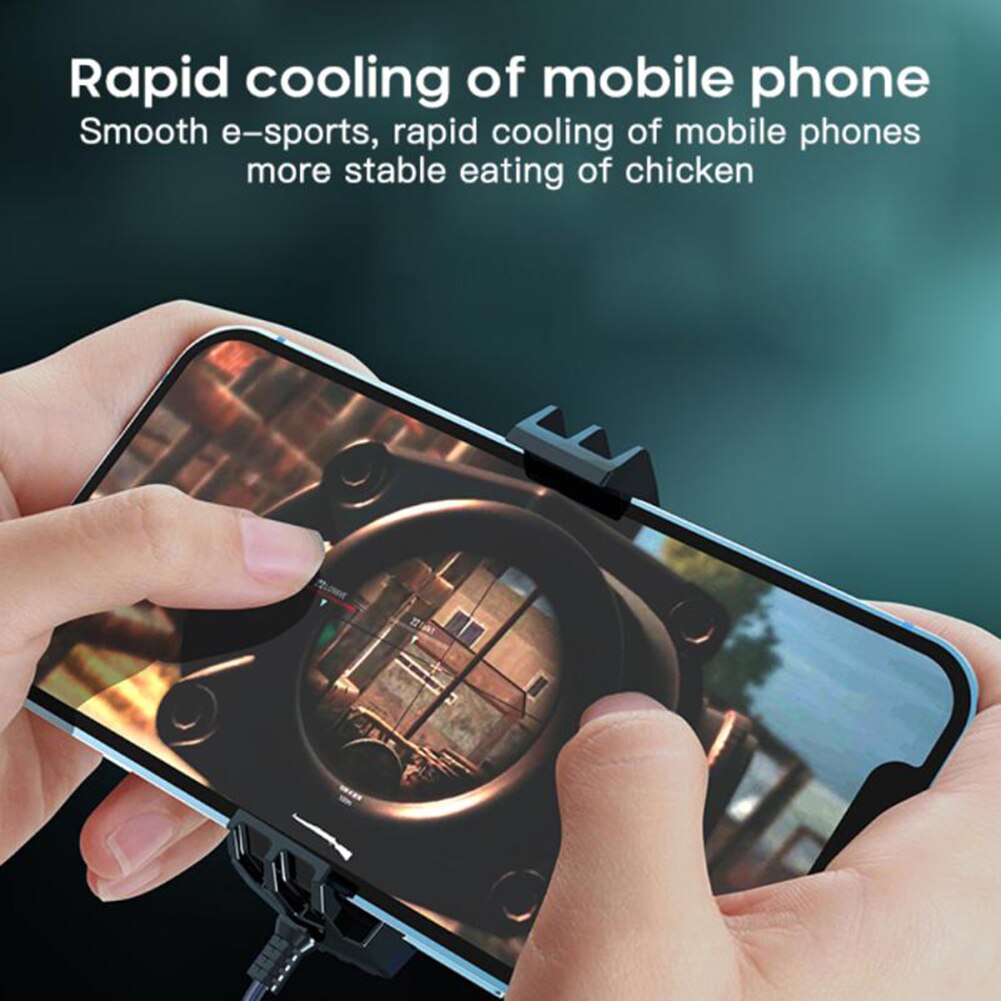 Telefone móvel cooler ventilador de refrigeração gamepad titular suporte ventilador radiador para iphone huawei xiaomi celulares usb carregamento