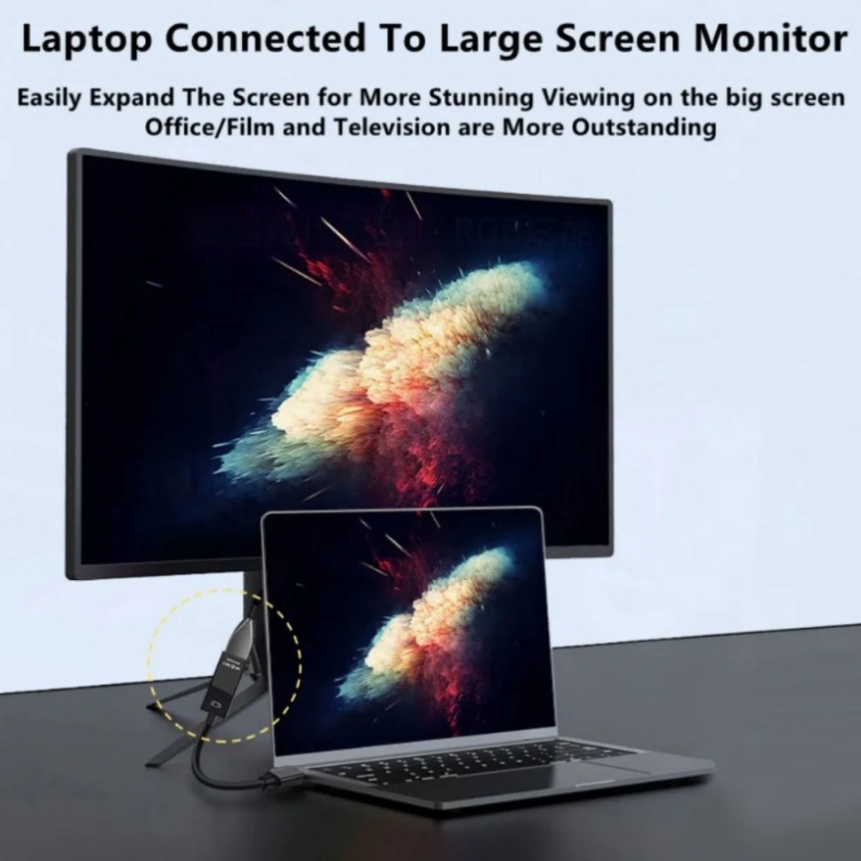 Cable adaptador Mini DisplayPort a HDMI 4K/1080P Mini DP macho a HDMI hembra Thunderbolt 2 a convertidor HDMI para MacBook Air/Pro