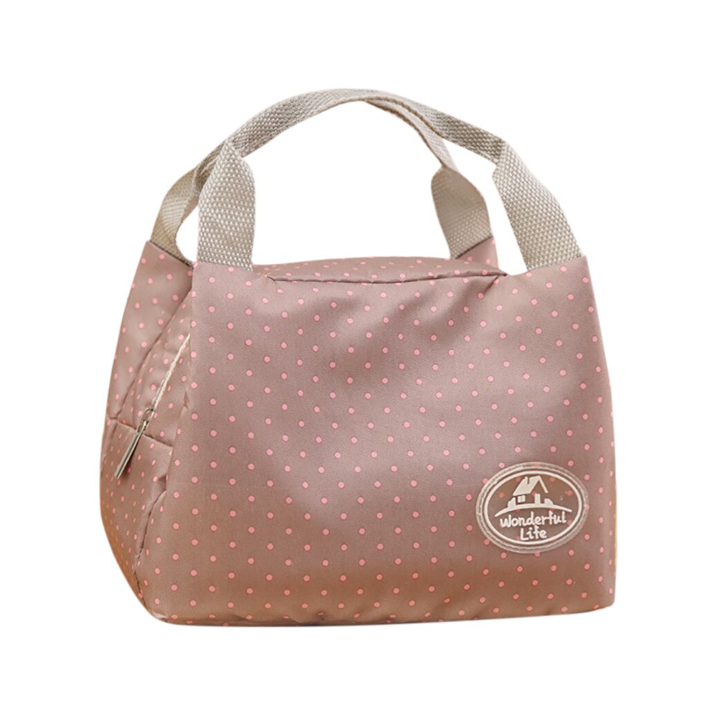 Portable isolé Oxford tissu sac à déjeuner thermique alimentaire pique-nique sacs à déjeuner pour femmes enfants hommes imprimer boîte à déjeuner sac fourre-tout # L5: Coffee