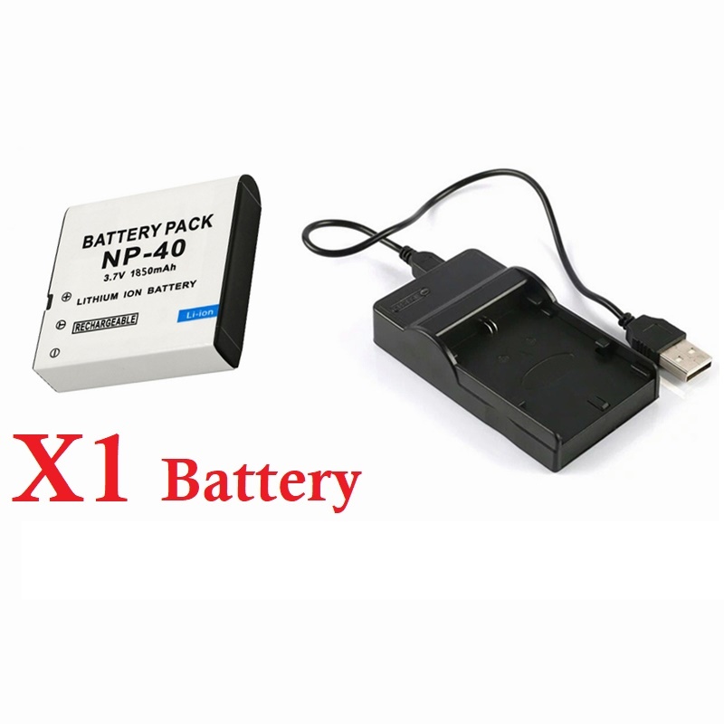 Batterie 1850mAh NP-40 NP40 pour Casio EX-Z30 Z40 Z50 Z55 Z57 Z400 Z750 Z850 FC100 KOMERY 4K, caméra caméscope, chargeur pour NP 40: YELLOW