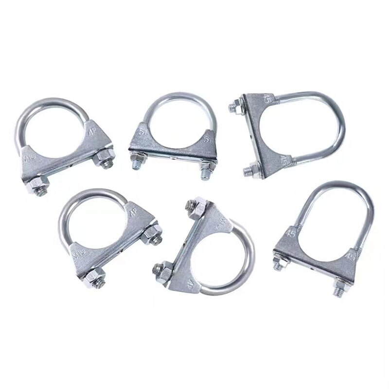 1Pcs Gelden Hij Auto Uitlaatpijp Link Klem Rvs Pijp Vaststelling Throat38mm-76mm
