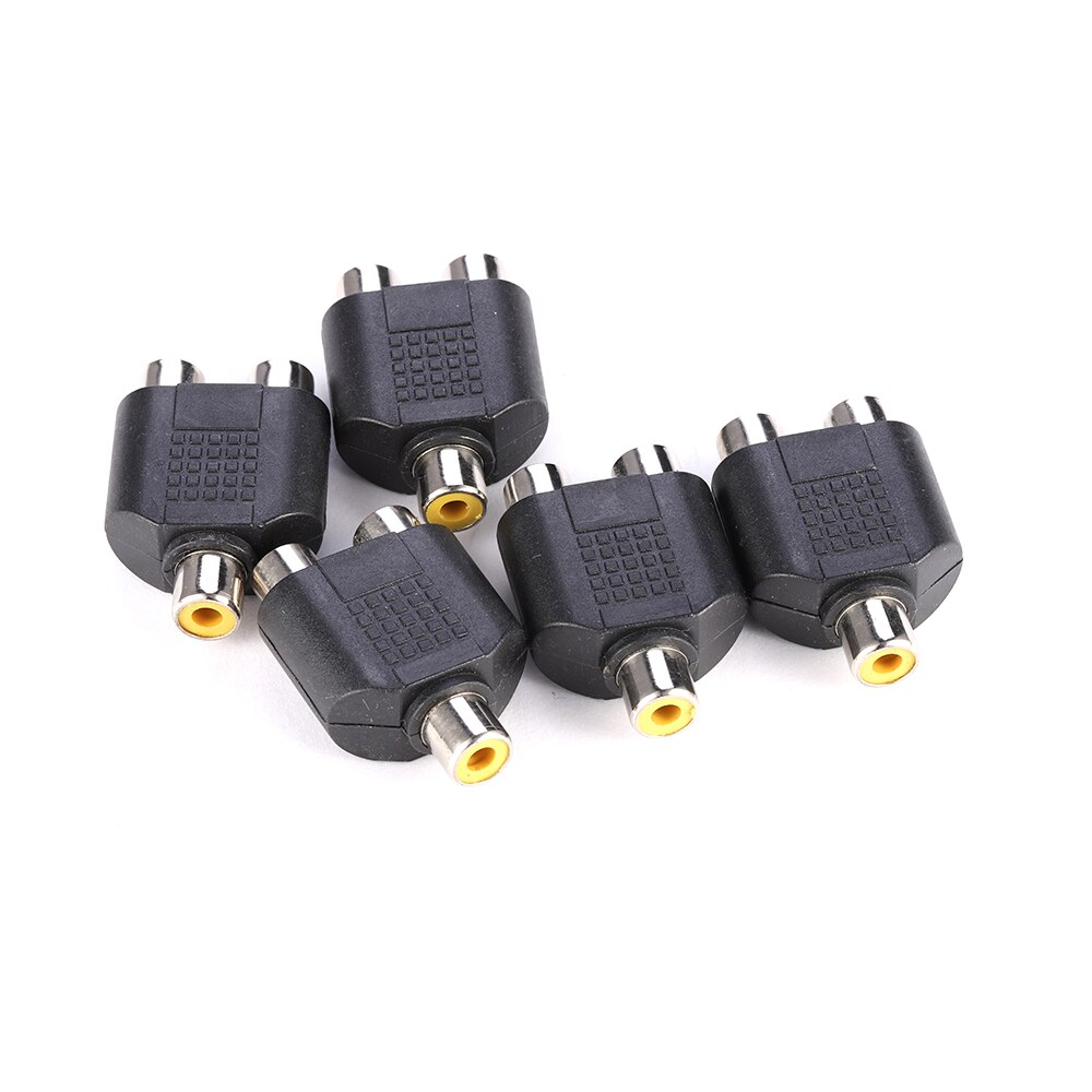 Rca Plug Adapter 1 RCA FeMale to 2 RCA Female AV Audio Video Adapte... – Grandado