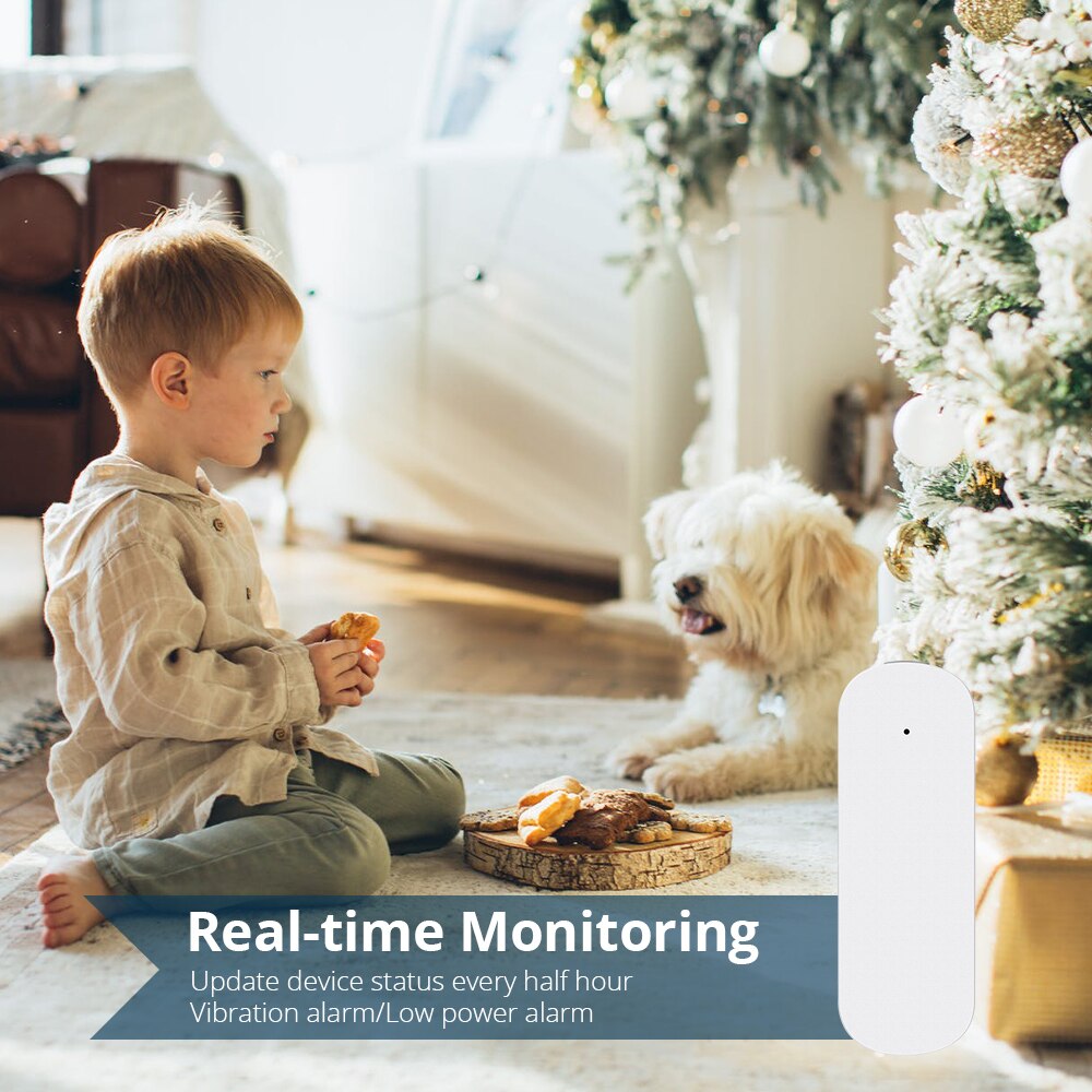 Zemismart Zigbee Wireless Smart Vibration Sensor Sicherheit Schutz Echt-Zeit Alarm SmartLife SmartThing Control Home Erkennung