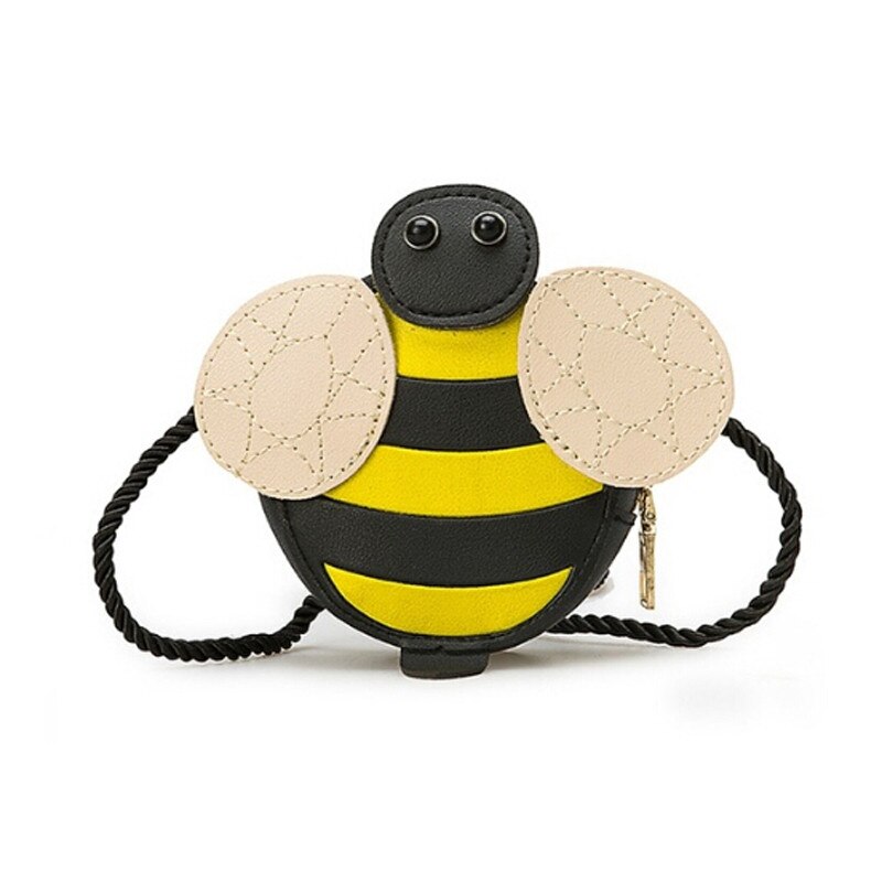 Cartoon kleine meisjes jongens messenger bags lieveheersbeestje mini schoudertas crossbody pu leren portemonnee tas handtassen