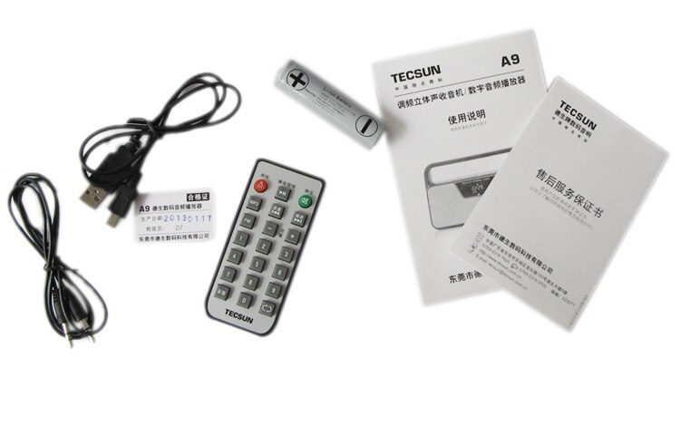 Original TECSUN A9 FM Radio Estéreo recepción LED Digital reproductor MP3 ordenador altavoz Radio receptor portátil Radio