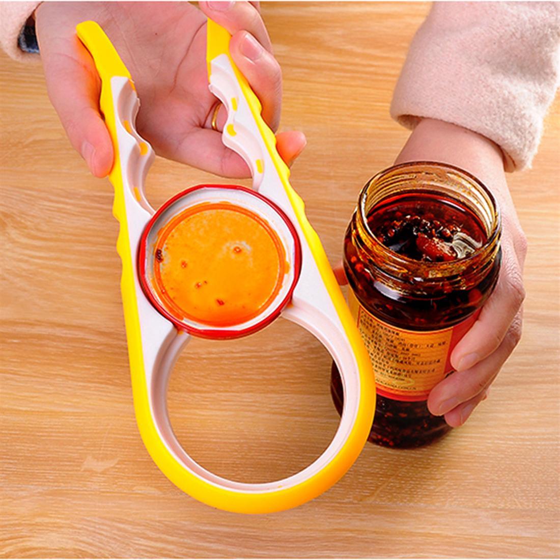 4 in 1 Multifunctionele Twist Jar Opener Anti-slippen Huishoudelijke Fles Blikopener Deksel Wrench Gereedschap Keuken Gadgets