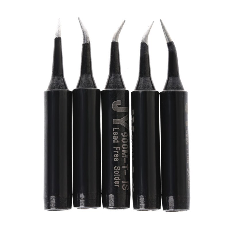 6 patrones 5 uds 900M-T cobre reemplazo estilo biselado soldadura de hierro punta de soldadura sin plomo para Hakko 936/Saike 936 852d + 909D: 900M-T-SI