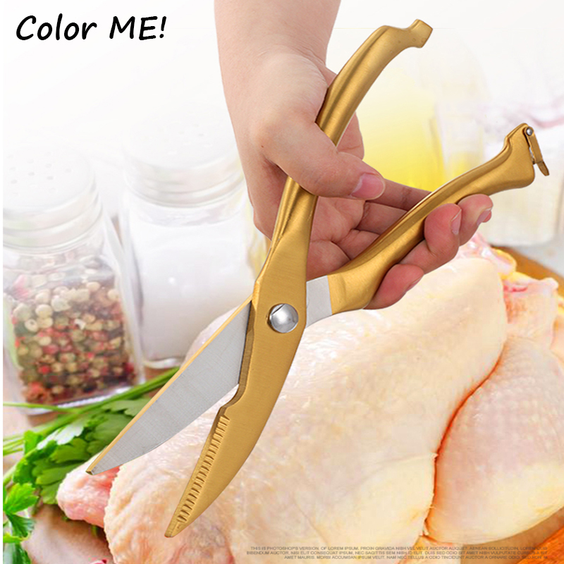 Küchenschere, robustes Kochmesser aus Edelstahl, Hühnerknochenschere zum Schneiden von Lebensmitteln, rostfrei, für Fleisch, Grillschere