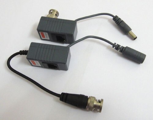 one pair of CCTV Camera Video Power Balun UTP Cable Transceiver suitable for DC12V CCTV system