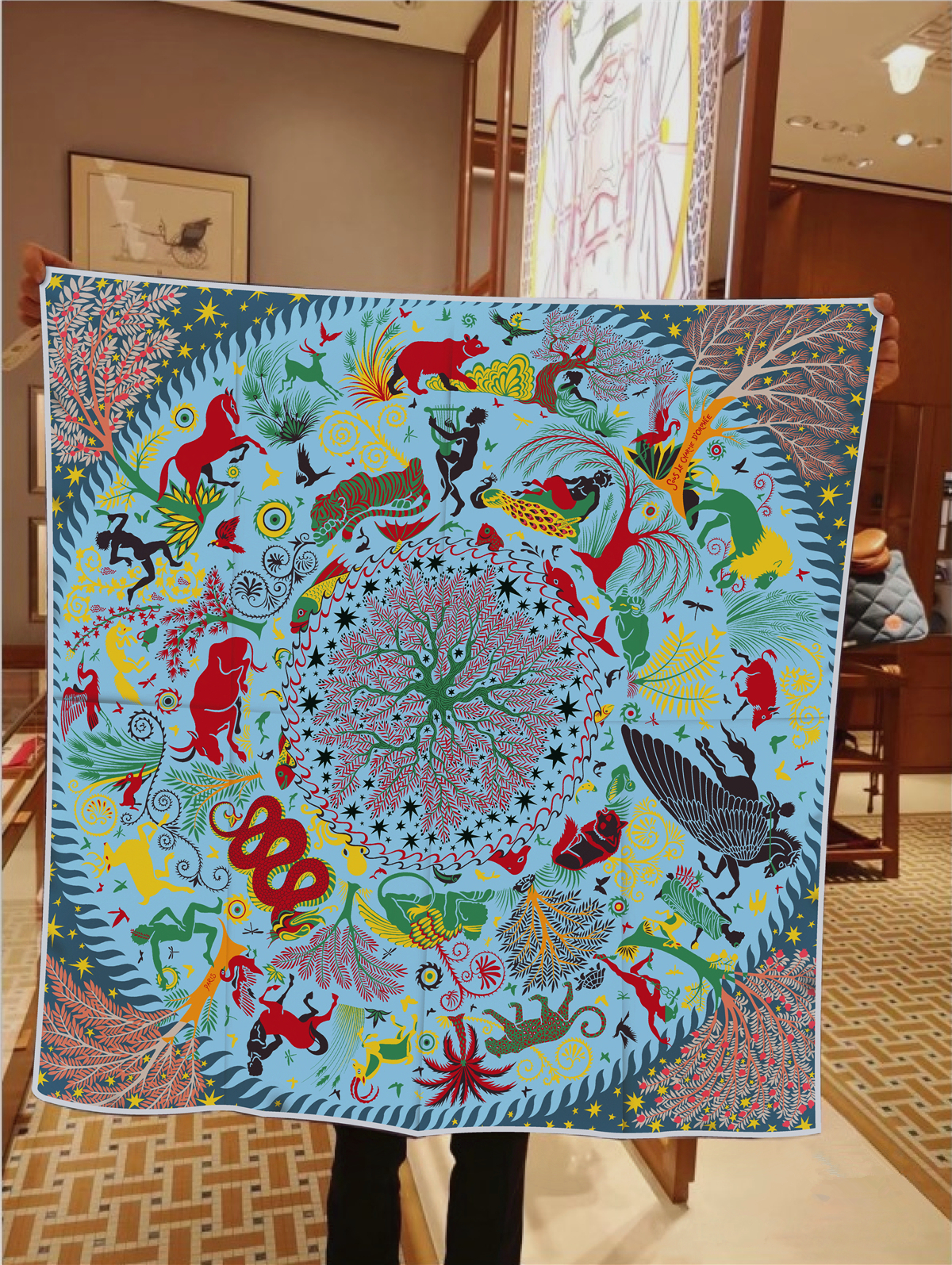 Foulard en soie sergé cheval Animal 90cm, châle à la , de luxe, carré, Hijab pour femmes, Bandana, Foulard, foulard de tête