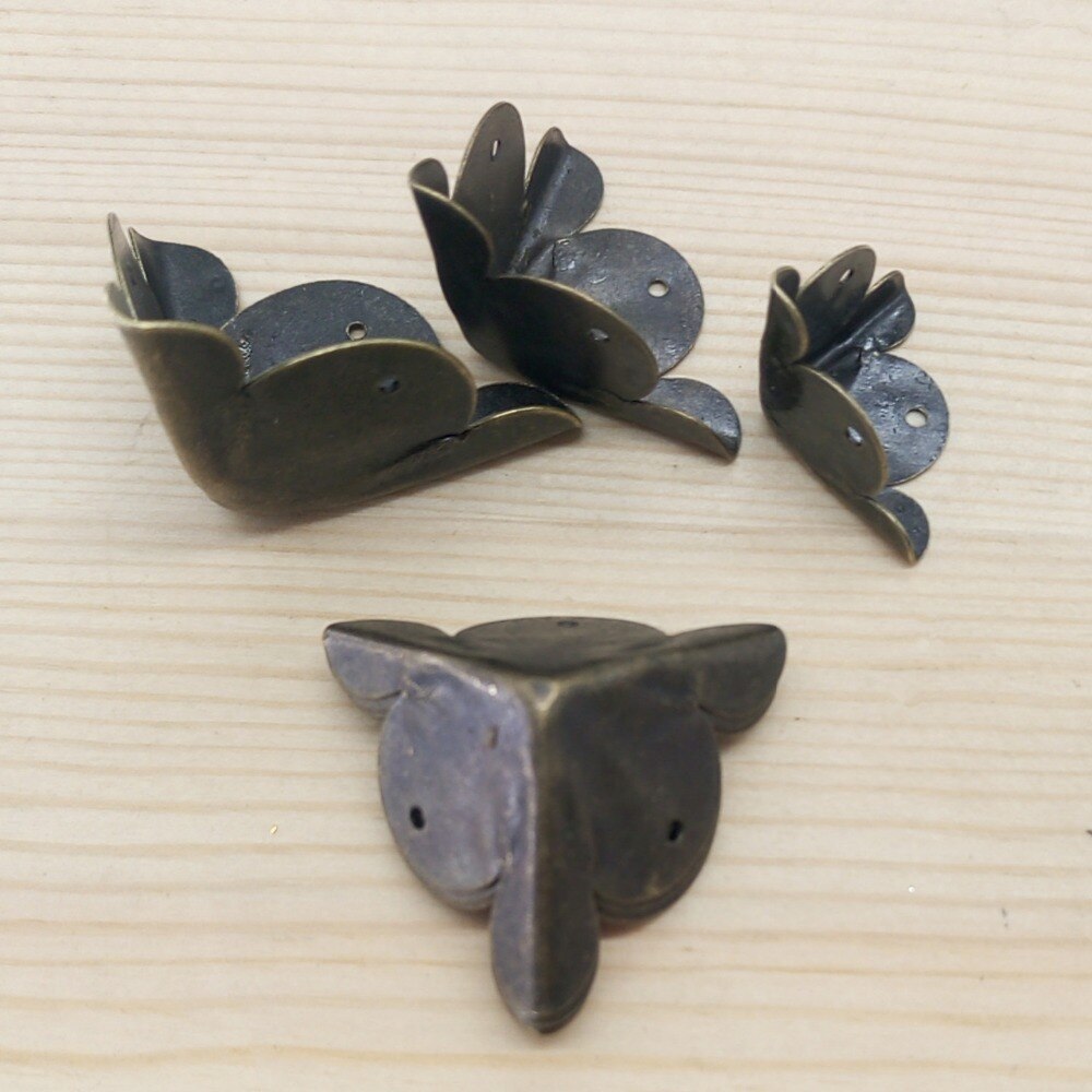 8pcs/lot Square corner antique wooden box corner package right angle iron angle decorative accessories