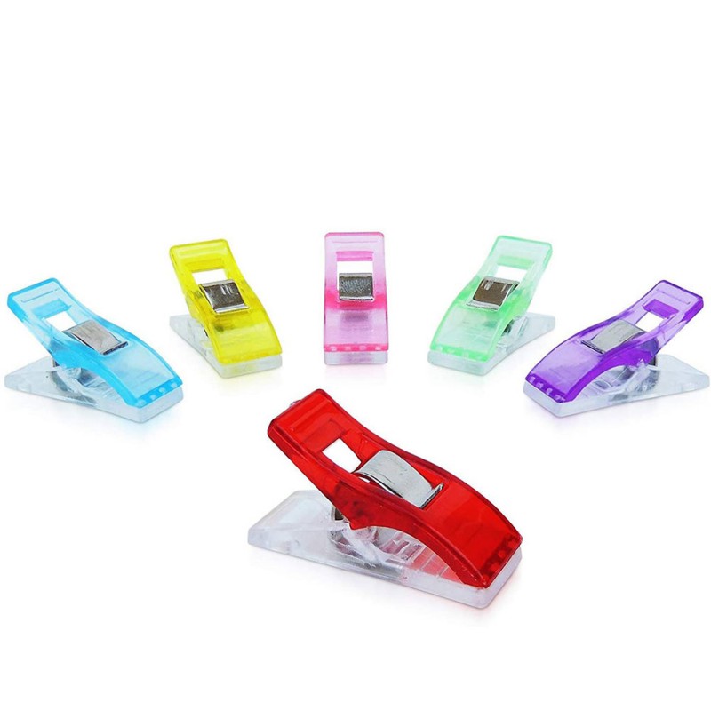 100 Uds. Herramienta de costura de Patchwork de artesanía de revestimiento para suelo DIY Clip de costura de plástico Multicolor pinzas de tela Accesorios