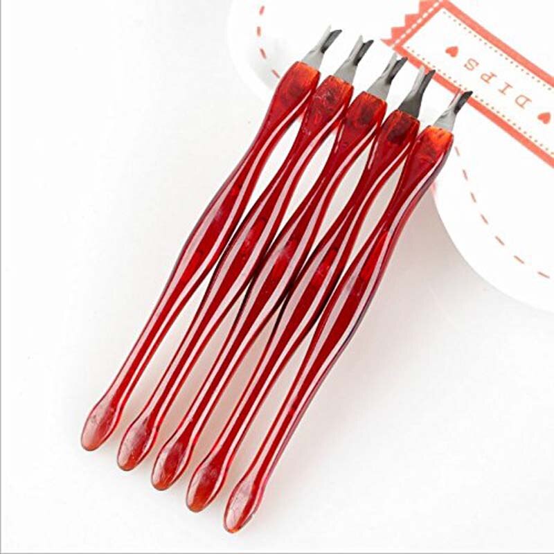 DIY Salon Cuticle Pusher Trimmer Remover Tips Cosmetic Nail Art Tools Pedicure Manicure Care 5PCS/set