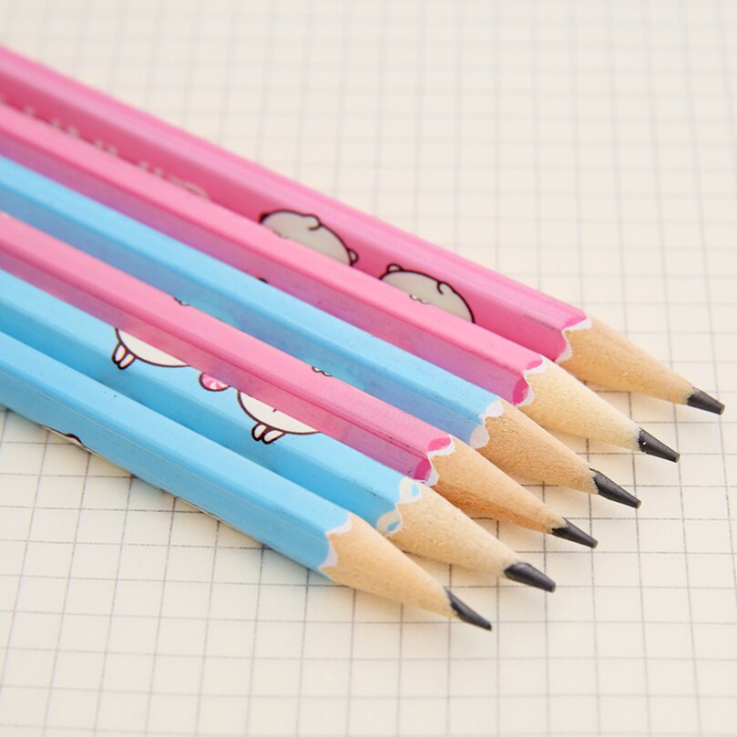 Latest 4pcs/set Cartoon style wood writing Pencil school office HB pencil children's Students write pencils