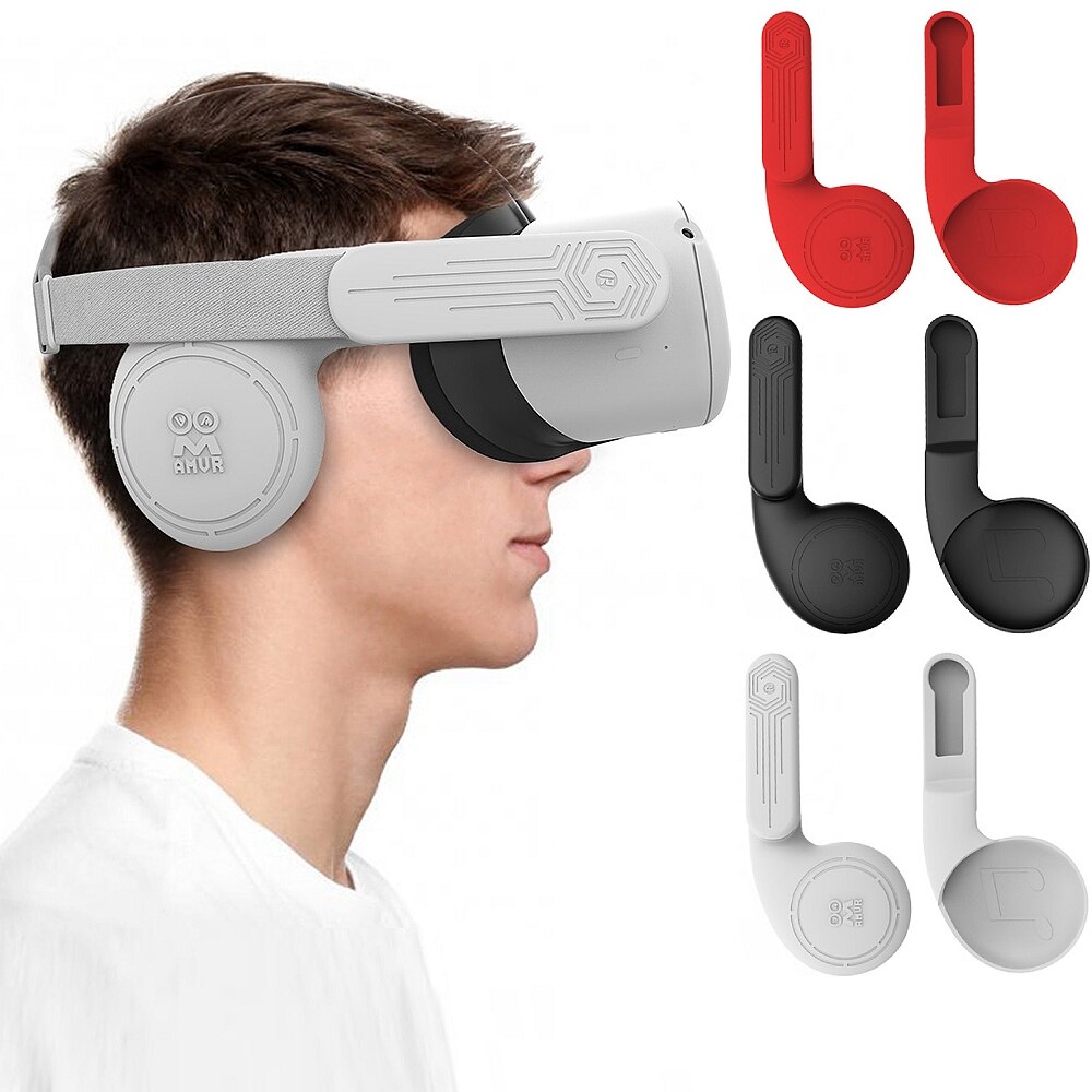 Orejeras de silicona para auriculares Oculus Quest 2 VR, solución de sonido mejorada para Oculus Quest 2, accesorios, orejeras con reducción de ruido