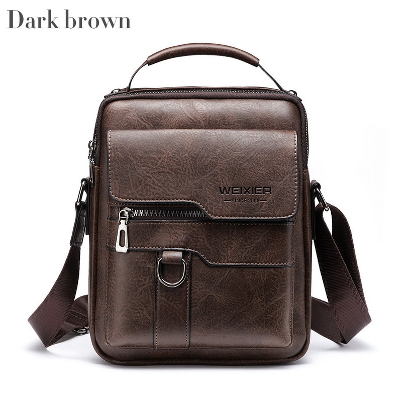 Mannen Schoudertas Voor 26Cm Ipad Pu Lederen Business Mannen Messenger Bags Grote Man Crossbody Tas Waterdichte Rugzak tas